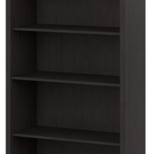 Bush Furniture Salinas 5 Shelf Bookcase In Vintage Black, Tall Bookshelf, Large Book Shelf For Living Room, Home Office, Or Entryway